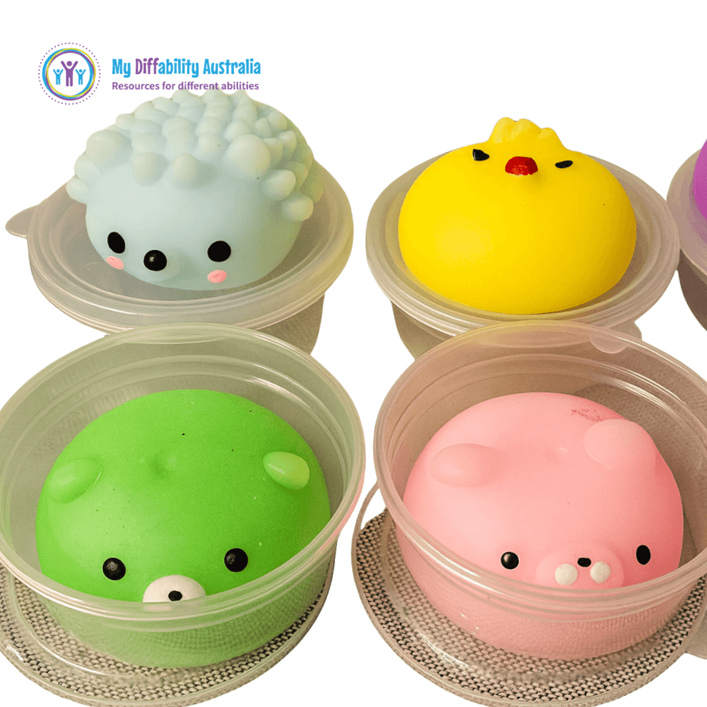 squishy jelly toy picture showing 4 animal design zoom in