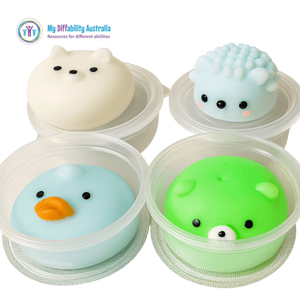 squishy jelly toy picture showing 4 animal design