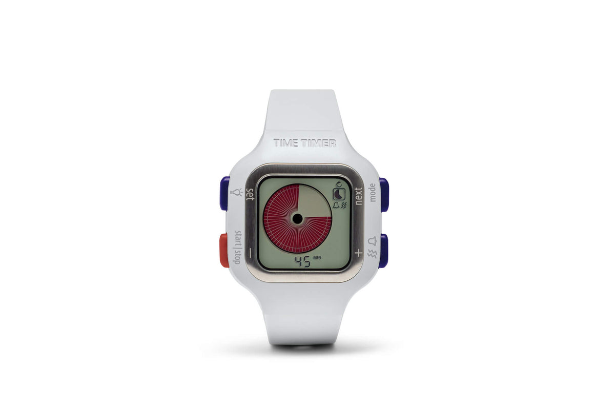 time timer watch plus white full view