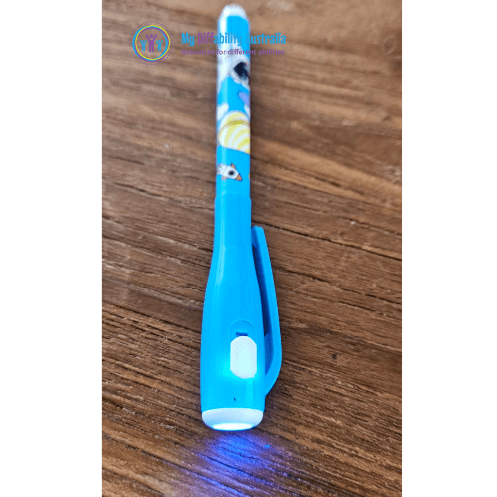 uv pens while turned on while laying flat