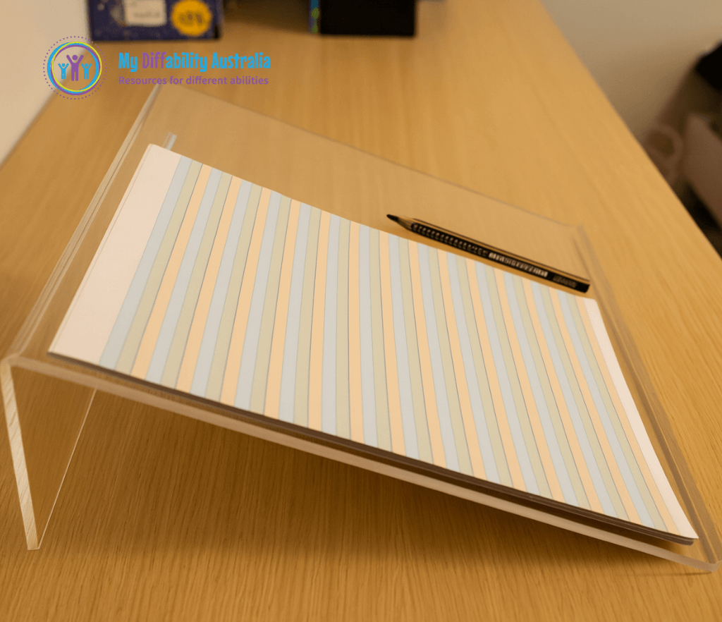 Slope board for writing to improve handwriting posture