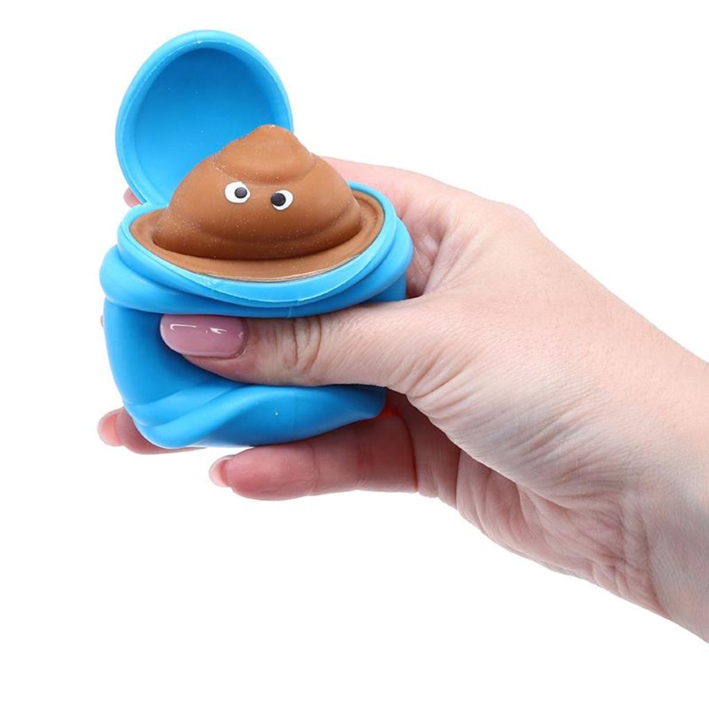 zoom in view of squishy Squeeze Poop Series Toilet Pop Up