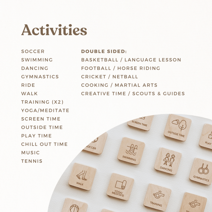 Activities Set Wooden Resource