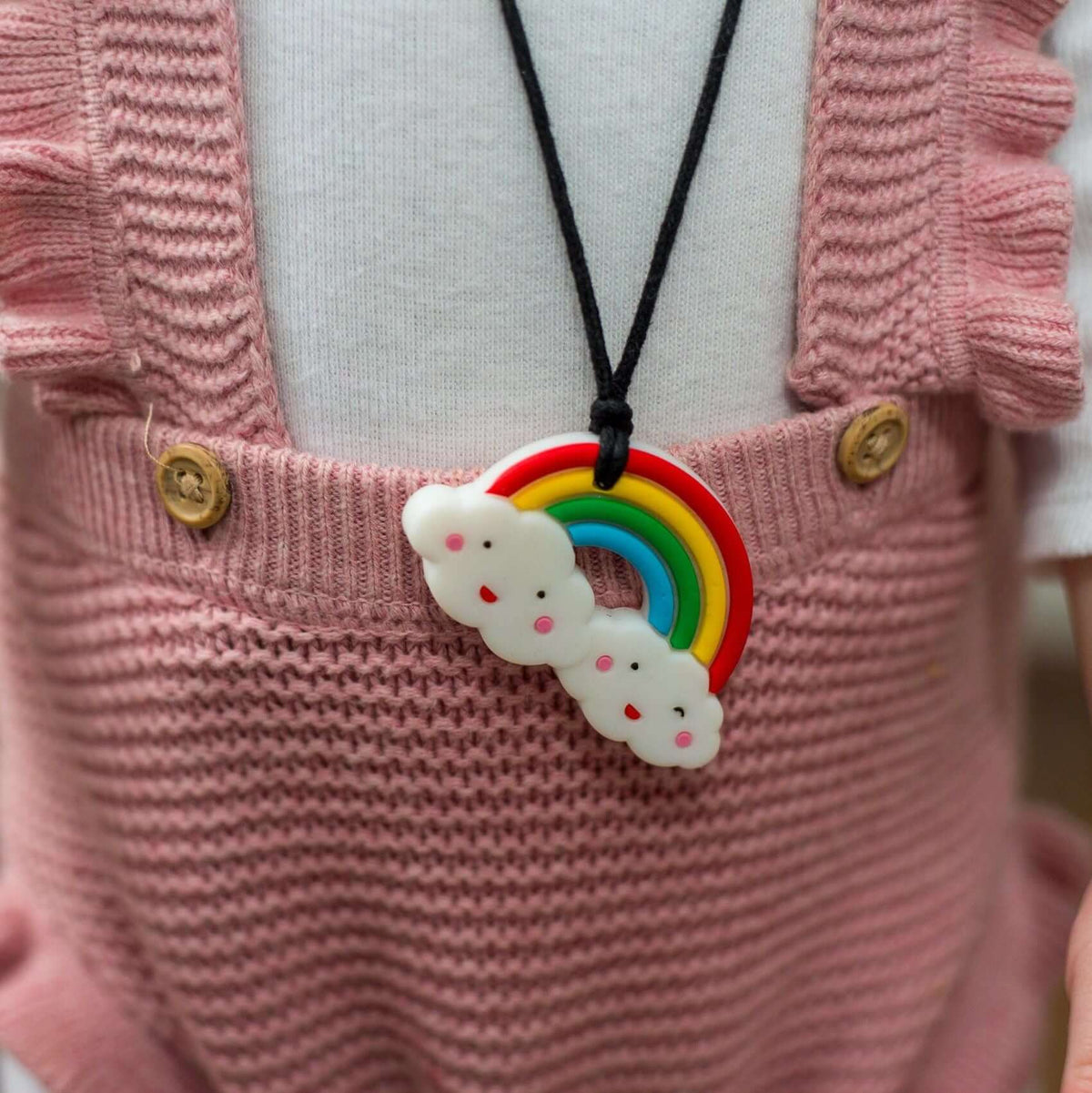 Jellystone Designs Rainbow Pendants Sensory Chew necklace