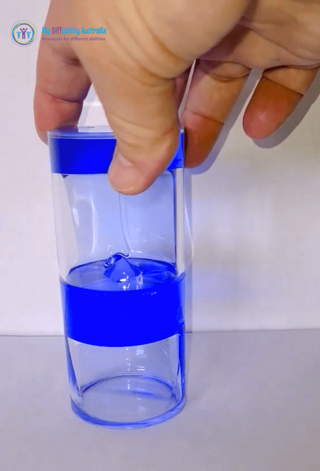 Sensory Ooze Tube Blue Hold By Hand