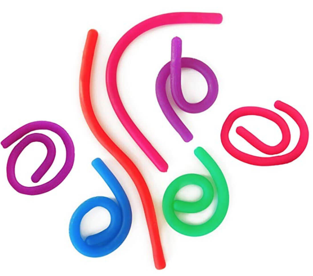 stretchy string fidget sensory toy pack of 6 proprioceptive input