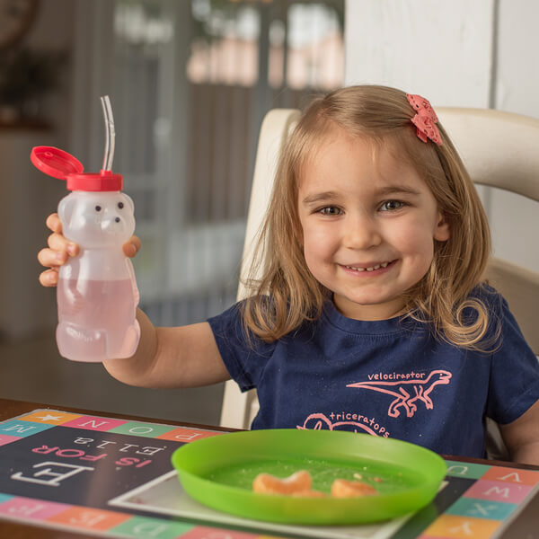 aks honey bear straw cup for feeding therapy