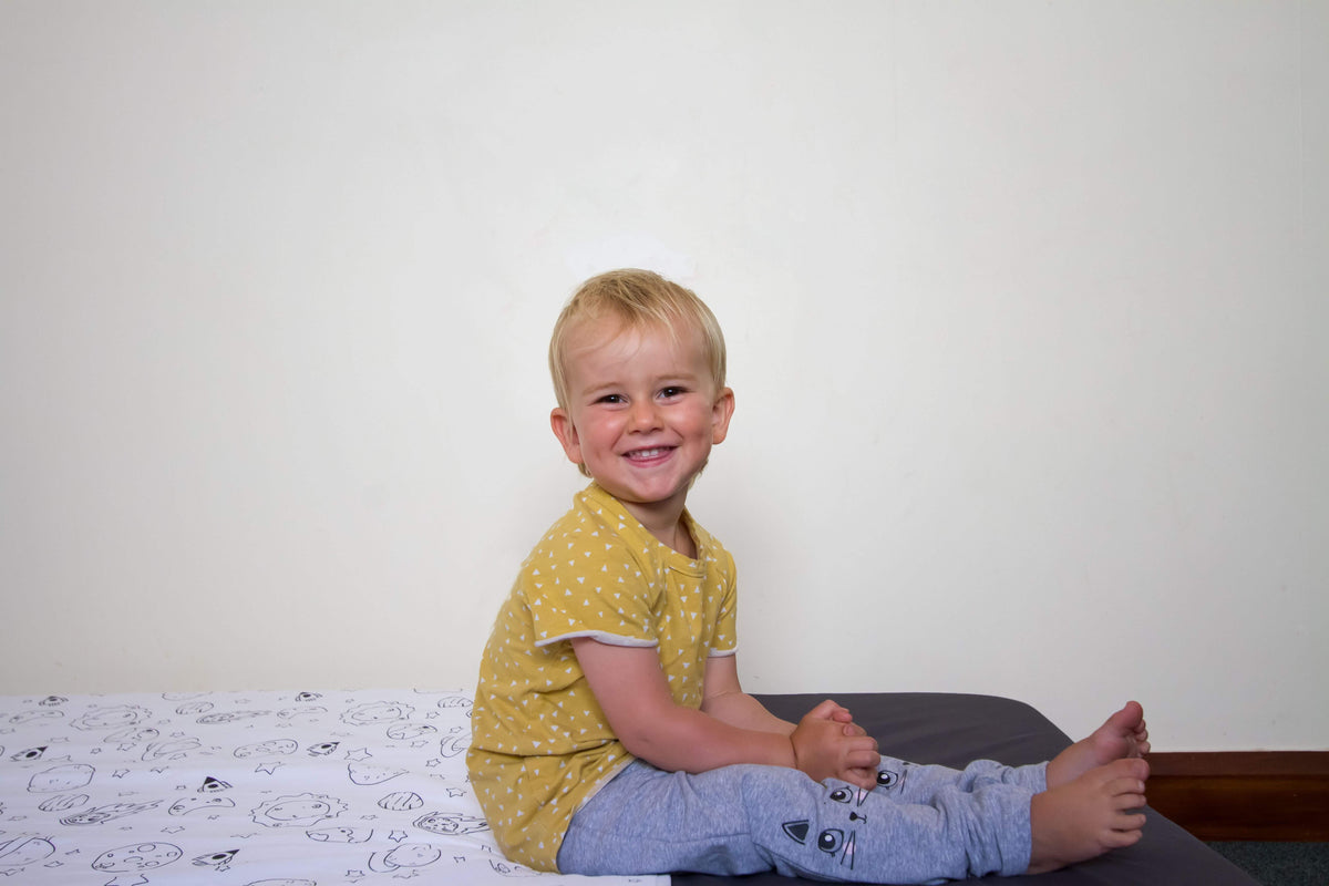 brolly sheet space in used on a kids bed