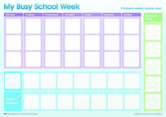 my busy school week blank