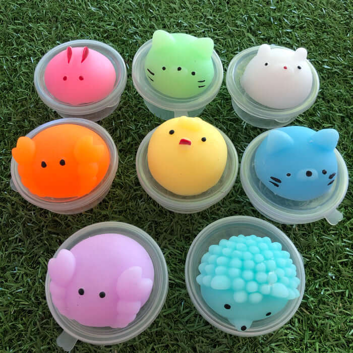 squishy jelly toys in circular formation